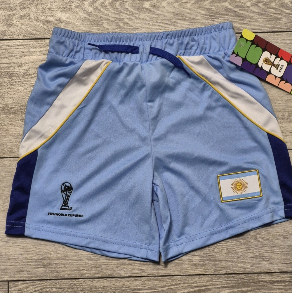 Official Licensed Product Argentina Light Blue FIFA World Cup 2026 Kids Shorts